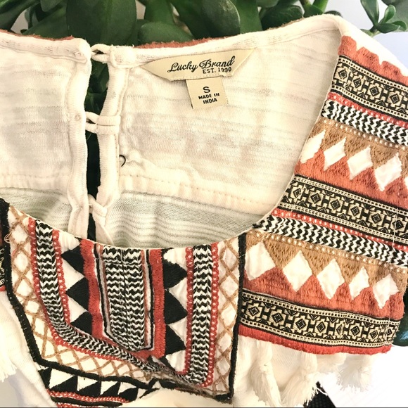 Lucky Brand Geometric Blouse - Picture 2 of 3